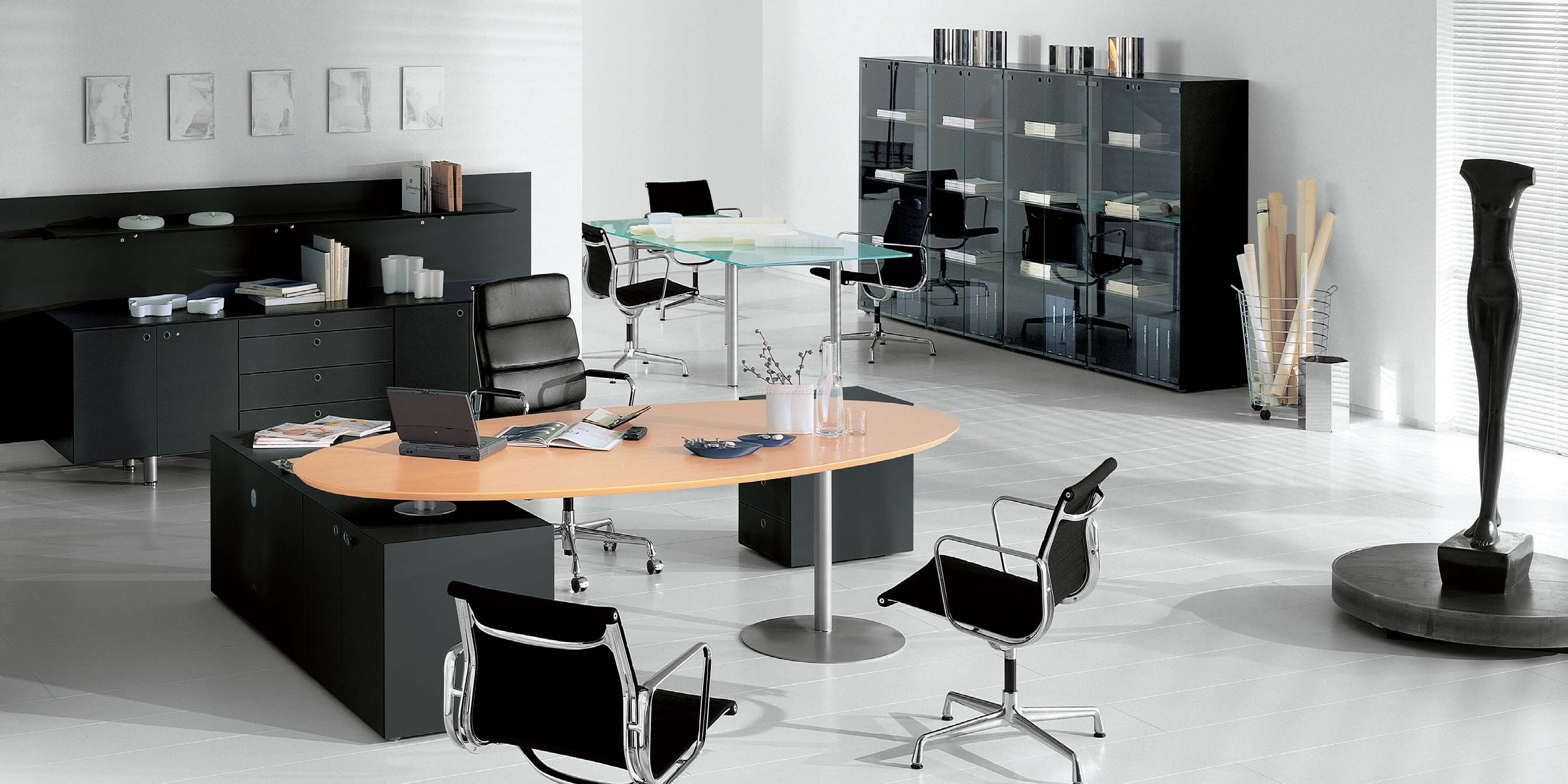 現代風格老板辦公室室內裝修效果圖片_裝信通網效果圖